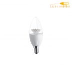 لامپ ال ای دی حبابی شفاف 6 وات افق پایه E14