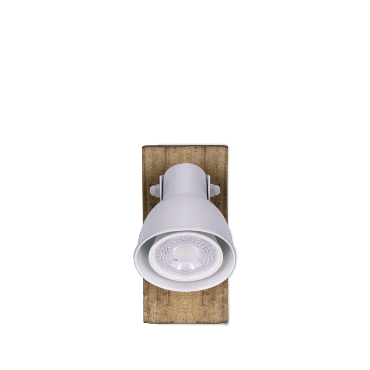 لامپ دیوارکوب راهرو کلاسیک بدنه سفید چوبی یک شعله لامپ‌خور لوکسی نور کد W100/1