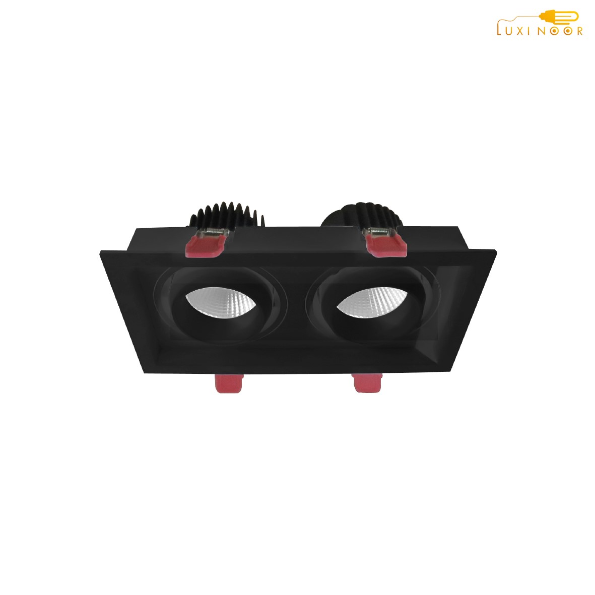 چراغ سقفی توکار مستطیلی متحرک مدرن فکی لوکس 2x36W شعاع کد 6702B