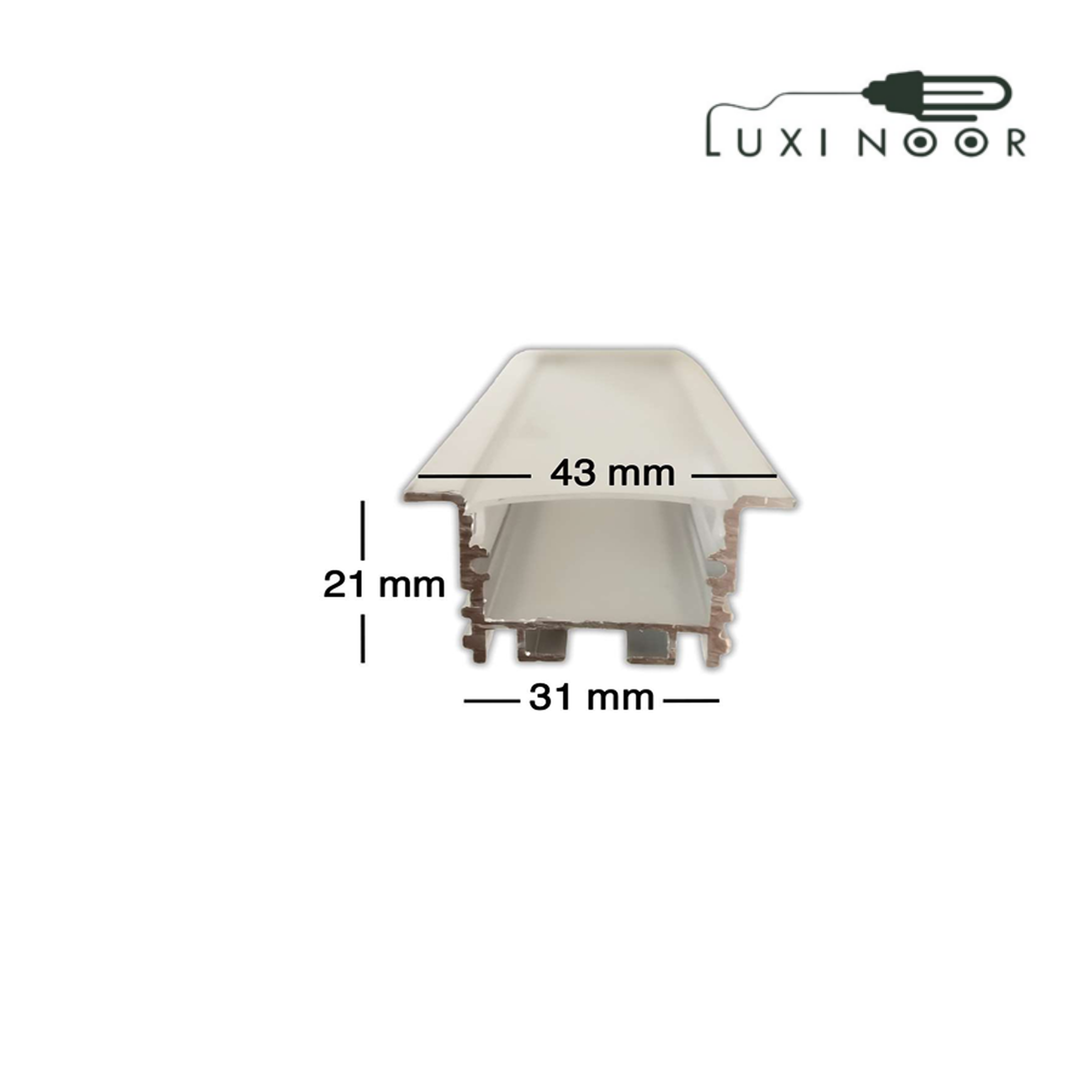 پروفیل چراغ خطی لاینر توکار فنرخور دو لاین - کد 5