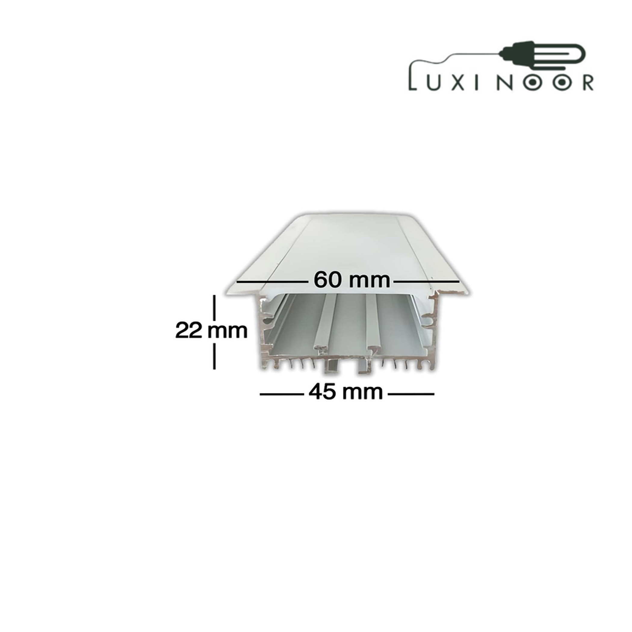 پروفیل چراغ خطی لاینر توکار فنرخور سه لاین - کد 9