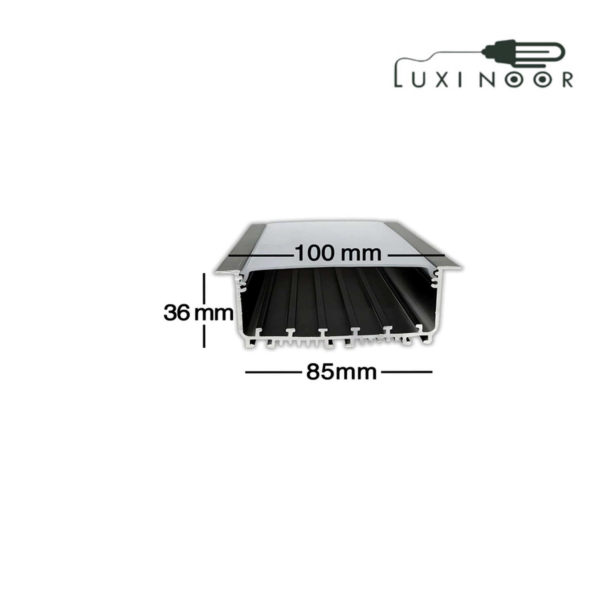 پروفیل چراغ خطی لاینر توکار فنرخور پنج لاین - کد 10