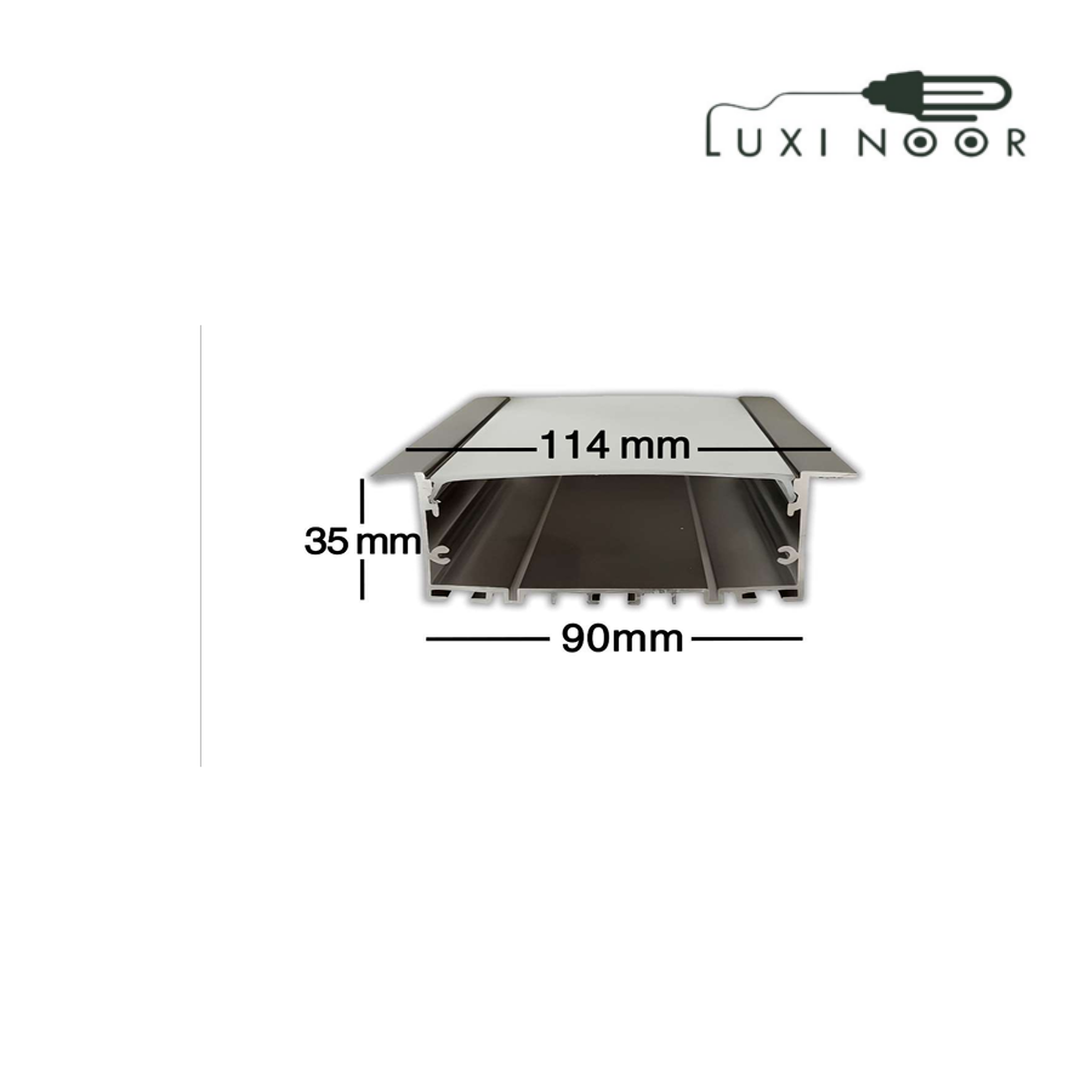 پروفیل چراغ خطی لاینر توکار فنرخور شش لاین - کد 11