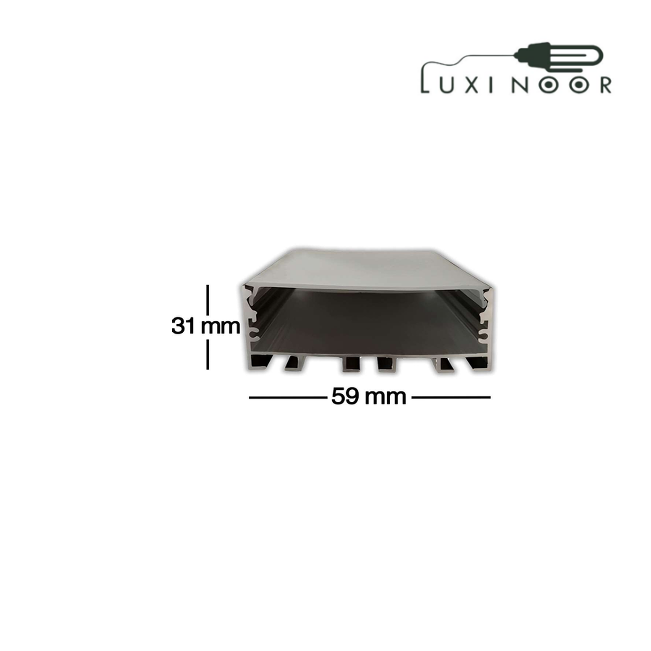 پروفیل چراغ خطی لاینر آویز روکار چهار لاین - کد 18