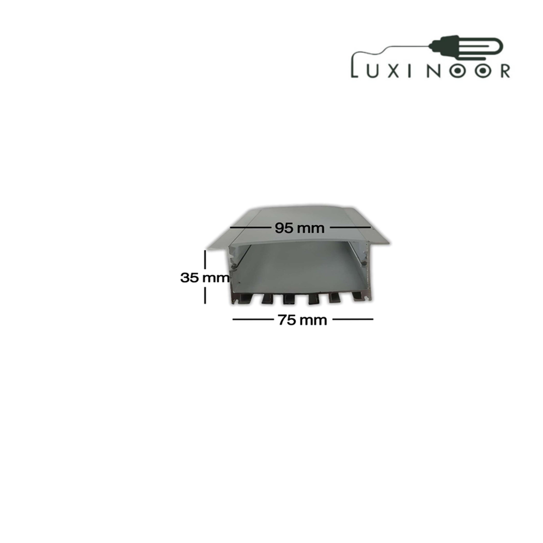 پروفیل چراغ خطی لاینر توکار فنرخور چهار لاین - کد 30