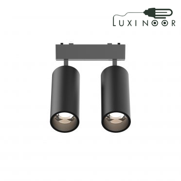 چراغ مگنتی موضعی دو شعله استوانه ای 18 وات شعاع مدل SH-MG-04 -2x9w-TR