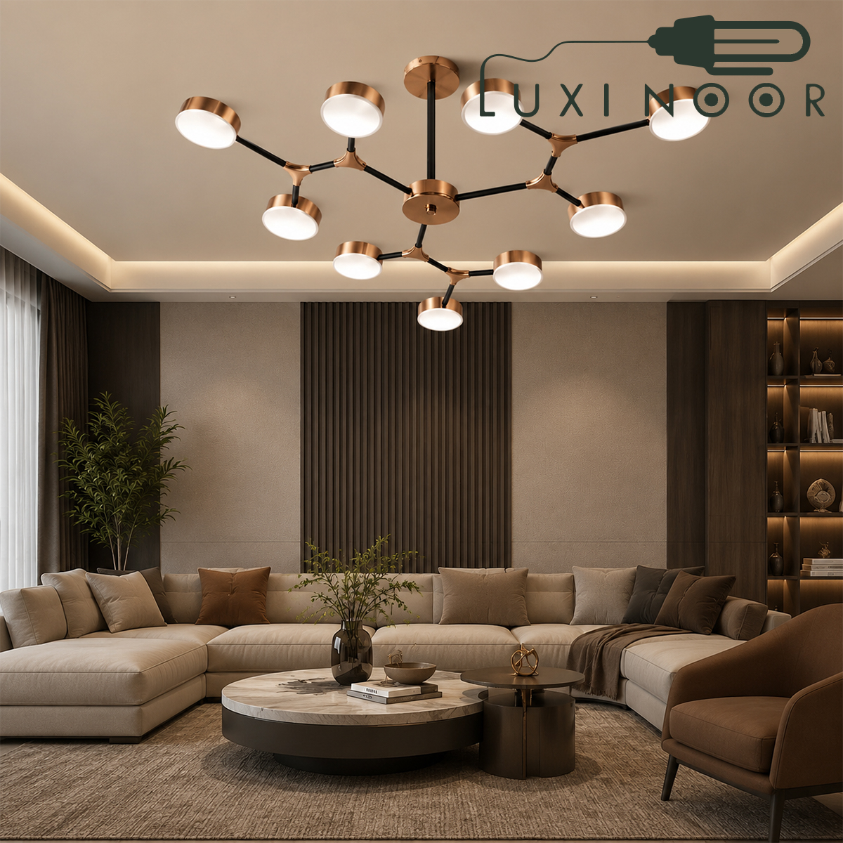 لوستر مدرن برنز مدل P305/9