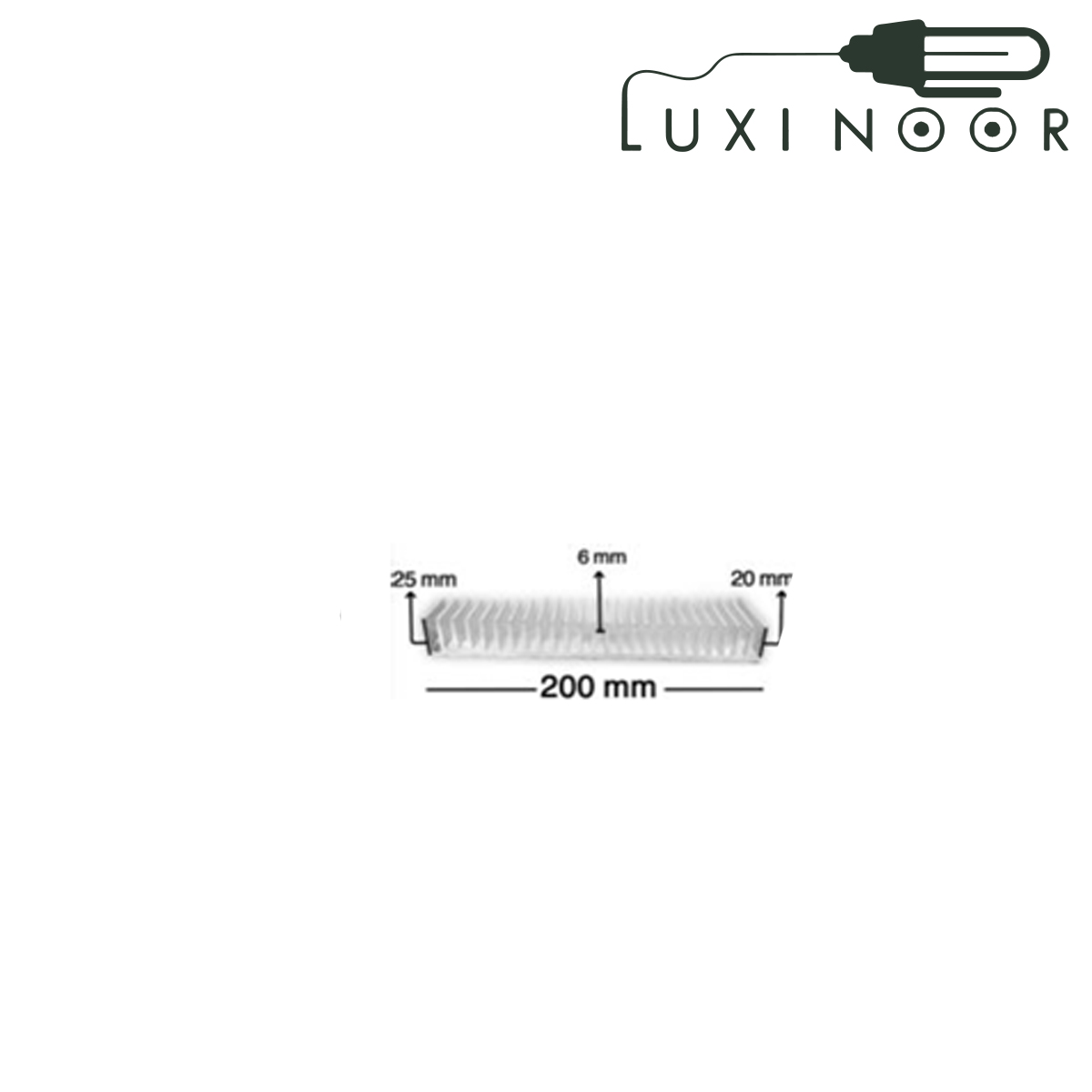 هیت سینک شانه ای 200 در 25 در 20 میلیمتر