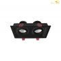 چراغ سقفی توکار مستطیلی متحرک مدرن فکی لوکس 2x36W شعاع کد 6702B