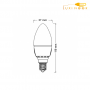 ابعاد لامپ ال ای دی کم مصرف شمعی کوچک لوستری نور آفتابی 5 وات FEC کد Candle