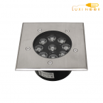 چراغ دفنی ال ای دی ضد آب کف حیاط مربع رنگی 9 وات FEC کد 1500SQ