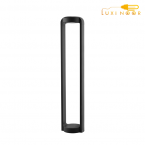 چراغ حیاطی مدرن فلزی بدنه طوسی ضد آب پایه بلند مدل اونیکس همراه با لامپ 12 وات SHOA کد 6403