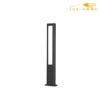 چراغ پارکی باغی مدرن فلزی ضد آب بدنه طوسی پایه بلند مدل لایت باکس همراه با لامپ 25 وات SHOA کد 5403