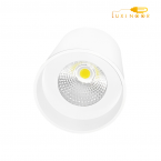 چراغ هالوژن سقفی روکار ال ای دی گرد استوانه‌ای فلزی لوکس مدرن نمایشگاهی بدنه سفید و مشکی ضد آب ۲۰ وات FEC کد 520