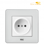 پریز برق کریستالی سفید FEC کد PS01