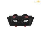 چراغ سقفی توکار مستطیلی متحرک مدرن فکی لوکس 2x36W شعاع کد 6702B