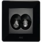 پریز آنتن و ماهواره با پنل کریستالی ضد خش FEC کد PS-03