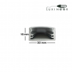 پروفیل چراغ خطی لاینر روکار توکار  دو لاین - کد 6