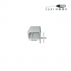پروفیل چراغ خطی لاینر کشسان تک لاین - کد 59