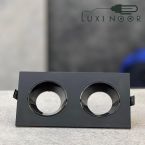 قاب هالوژن پلاستکی 2خونه مشکی 